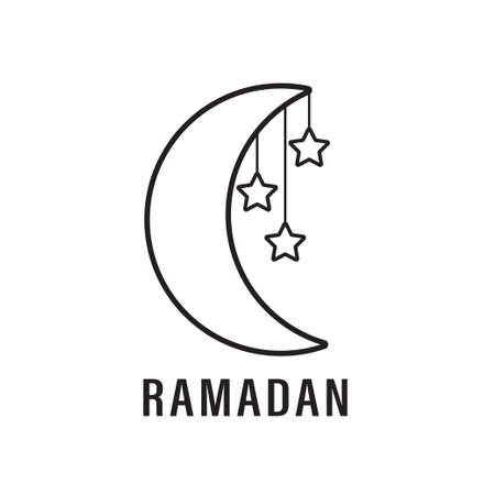 Islamic ramadan vector moon and starのイラスト素材