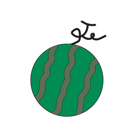 Illustration vector graphic of watermelon with round shapesのイラスト素材