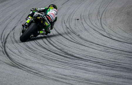 SEPANG, MALAYSIA - NOVEMBER 03, 2019 : LCR Honda British rider Carl Crutchlow (35) during the...