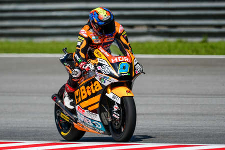 SEPANG, MALAYSIA - NOVEMBER 03, 2019 : Beta Tools Speed Ups Spanish rider Jorge Navarro during the...