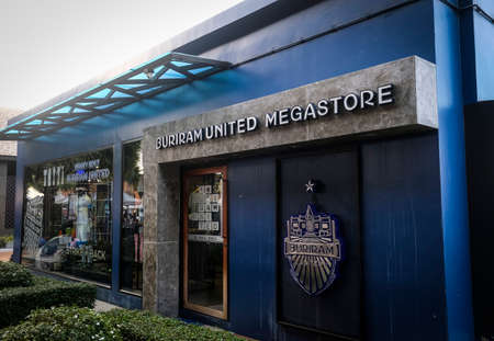 Buriram, Thailand - November 11, 2017 : Buriram United Mega Store at the Thunder Castle Stadium...
