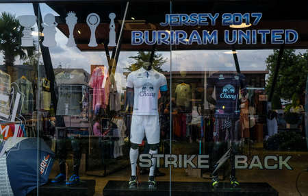Buriram, Thailand - November 11, 2017 : Buriram United Mega Store at the Thunder Castle Stadium...