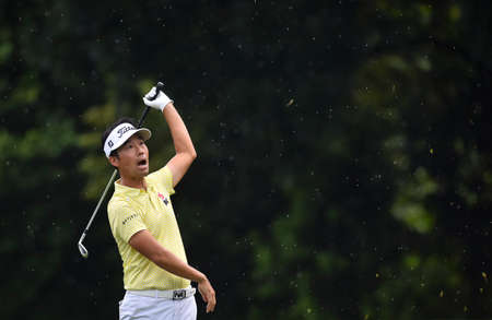 KUALA LUMPUR, MALAYSIA - OCTOBER 14, 2017 : Kevin Na of the United States in action during  2017...