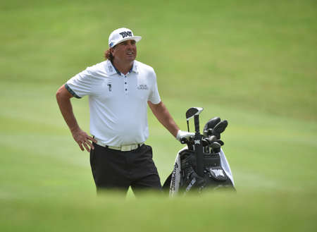 KUALA LUMPUR, MALAYSIA - OCTOBER 14, 2017 : Pat Perez of the United States in action during 2017 CIMB Classic at TPC Kuala Lumpur.のeditorial素材