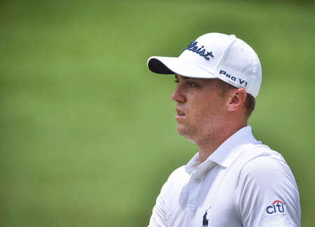 KUALA LUMPUR, MALAYSIA - OCTOBER 14, 2017 : Justin Thomas of the United States in action during 2017...