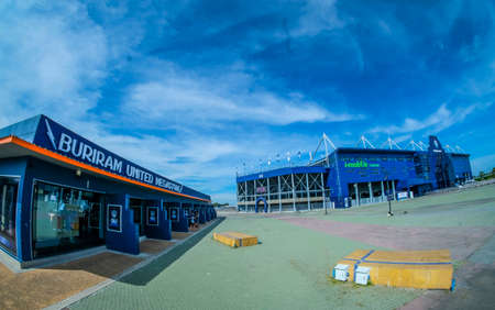 Buriram, Thailand - November 10, 2019 : View of Thunder Castle Stadium Football Arena of Buriram United, Thunder Castle Stadium is the largest football stadium in Thailand. in Buriram, Thailand.のeditorial素材