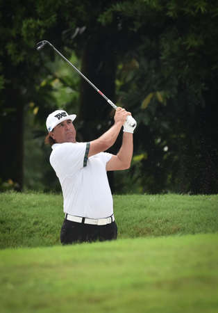 KUALA LUMPUR, MALAYSIA - OCTOBER 14, 2017 : Pat Perez of the United States in action during 2017 CIMB Classic at TPC Kuala Lumpur.のeditorial素材