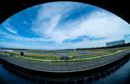 Buriram, Thailand - November 10, 2017 : The view of Buriram International Circuit or Chang international Circuit in Buriram, Thailand.のeditorial素材