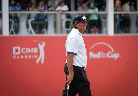 KUALA LUMPUR, MALAYSIA - OCTOBER 14, 2017 : Pat Perez of the United States the winner of 2017 CIMB Classic at TPC Kuala Lumpur.のeditorial素材