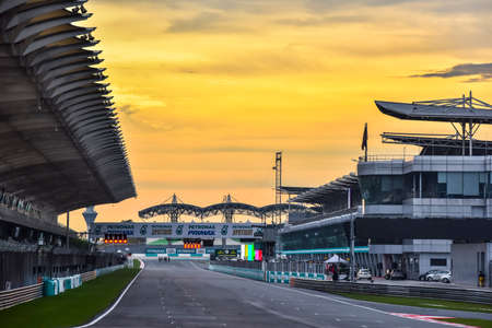SEPANG, MALAYSIA - SEPTEMBER 28, 2017 : View of Sepang International Circuit (SIC) Malaysia. Every year SIC will be circuit for the F1 and MotoGP race.のeditorial素材