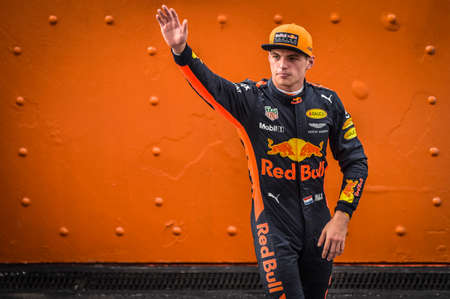 KUALA LUMPUR, MALAYSIA - SEPTEMBER 30, 2017 : Max Verstappen of the Netherlands driving the (33) Red...