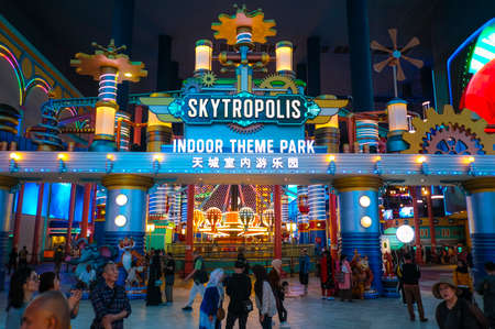 GENTING HIGHLANDS, MALAYSIA - JANUARY 03, 2020 : View of The SkyTropolis Indoor Theme Park in Resorts World Genting. The theme park is officially opening in Dec 2018のeditorial素材