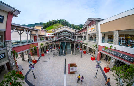 GENTING HIGHLAND, MALAYSIA - OCTOBER 3, 2019 : View of Genting Highland Premium Outlet, Bentong, Pahang,のeditorial素材