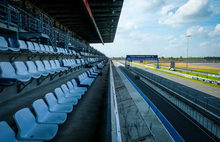 Buriram, Thailand - November 10, 2017 : The view of Buriram International Circuit or Chang international Circuit in Buriram, Thailand.のeditorial素材
