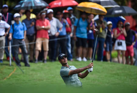 Kuala Lumpur, Malaysia - October 11, 2018 : Shubhankar Sharma of India during CIMB Classic 2018 at TPC Kuala Lumpur.のeditorial素材