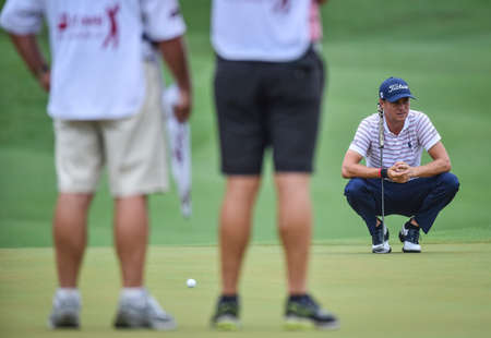Kuala Lumpur, Malaysia - October 11, 2018 : Justin Thomas of United States during CIMB Classic 2018 at TPC Kuala Lumpur.のeditorial素材