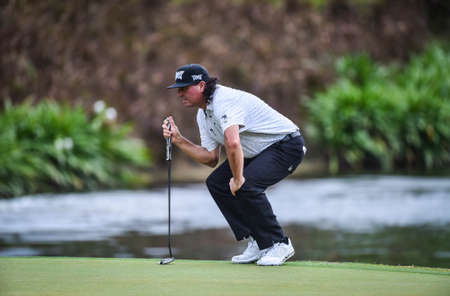 Kuala Lumpur, Malaysia - October 11, 2018 : Pat Perez of United States during first round of the CIMB Classic 2018 at TPC Kuala Lumpur.のeditorial素材