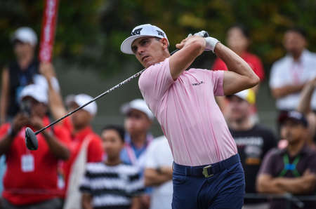 Kuala Lumpur, Malaysia - October 11, 2018 : Billy Horschel of United States during first round of...