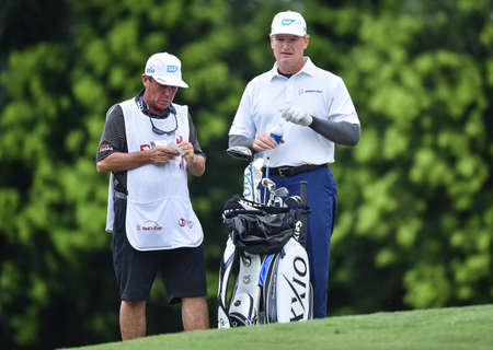 Kuala Lumpur, Malaysia - October 11, 2018 : Ernie Els of South Africa during CIMB Classic 2018 at...
