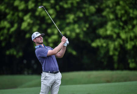 Kuala Lumpur, Malaysia - October 11, 2018 : Bronson Burgoon of United States during CIMB Classic 2018 at TPC Kuala Lumpur.のeditorial素材