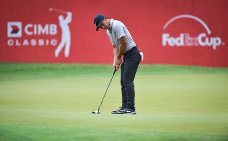 Kuala Lumpur, Malaysia - October 11, 2018 : C. T. Pan of Chinese Taipei during first round of the CIMB Classic 2018 at TPC Kuala Lumpur.のeditorial素材