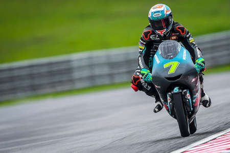 SEPANG, MALAYSIA - NOVEMBER 04, 2018 : Adam Norrodin of Malaysia and Petronas Sprinta Racing Honda ...