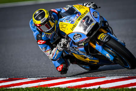 SEPANG, MALAYSIA - NOVEMBER 04, 2018 : Tom Luthi of Switzerland and and Team EG 0,0 Marc VDS during the MotoGP race of the Malaysian Motorcycle Grand Prix at Sepang International Circuit.のeditorial素材