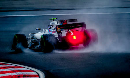 KUALA LUMPUR, MALAYSIA - SEPTEMBER 29, 2017 : William martini Racing Felipe Massa on track during practice for the Malaysia Formula One Grand Prix at Sepang Circuitのeditorial素材