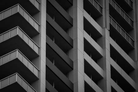 Modern residence building view  from bellow.