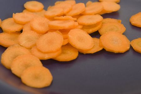 Carrot, sliced by circlesの写真素材