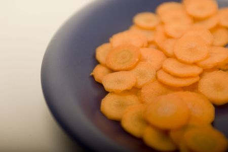 Carrot, sliced by circlesの写真素材