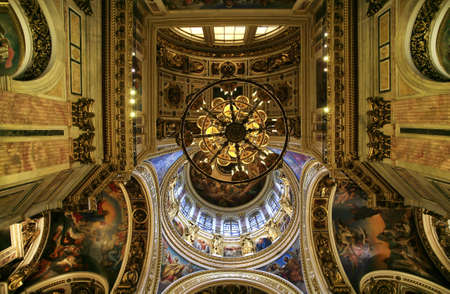  Saint Isaak Cathedral, interior of the main domeのeditorial素材