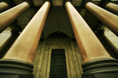 Saint Isaak Cathedral. Kind from a ladder.の写真素材