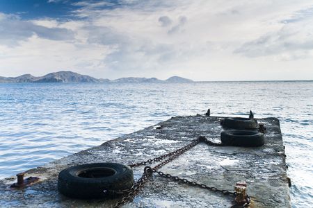 unused pier の写真素材