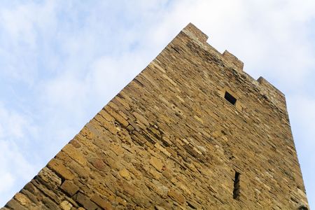 tower of an old  fortressの写真素材