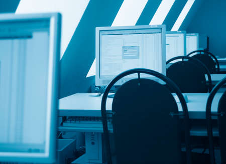 blue officeの写真素材