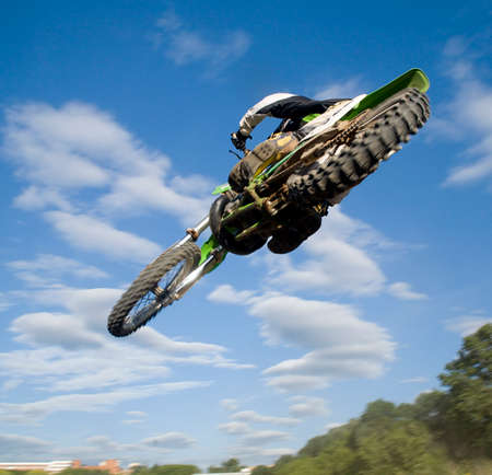 the motocross rider jumping over me!