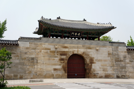 Gyeongbokgung Palace grounds in Seoul, South Koreaのeditorial素材