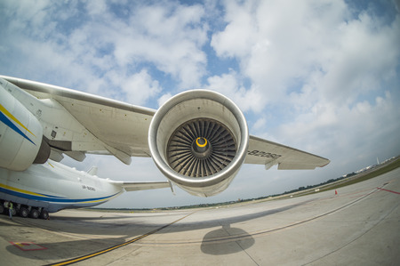 SEPANG, May 14 â Malaysia is lucky as once again it became the only Asean country to welcome the arrival of the worldâs largest aircraft, the Antonov An-225 Mriya, here, today.  The Ukrainian-designed cargo plane touched down at KL International Airpoのeditorial素材