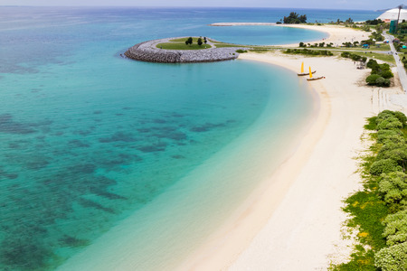 A beautiful beach aerialの写真素材