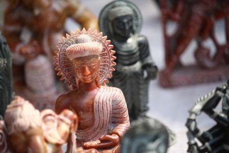 Buddha on marketの写真素材