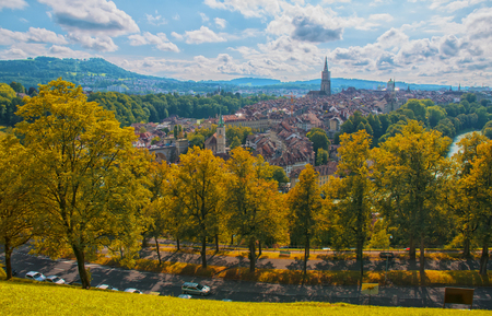 Panoramic view on the old town of Bern, Switzerland