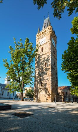 The Stephen Tower in center of Baia Mare, Maramures County, Romania, in the past it was part of the church dedicated to 'Holy King Stephen'の写真素材