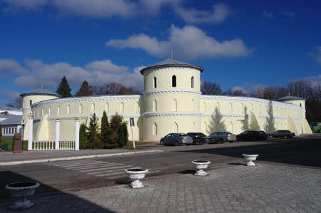 Scenic view of Round Yard - unique historical mansion in Trostyanets, Sumy region, Ukraine.の写真素材