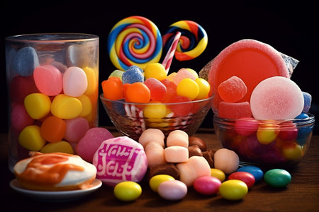 Picture of Candy and Sweets with a Warning Generative AIの素材