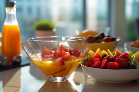 Mixed Fruit Orange Juice and Berry Mixer Generative AIの素材