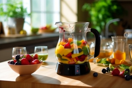 Mixed Fruit Orange Juice and Berry Mixer Generative AIの素材