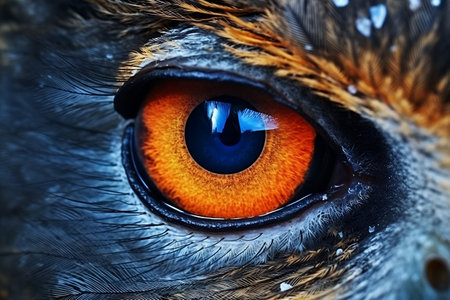 Owl's Eye Close Up Generative AIの素材