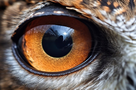 Owl's Eye Close Up Generative AIの素材