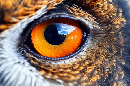 Owl's Eye Close Up Generative AIの素材